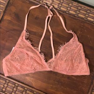 Free people peach lace bralette
